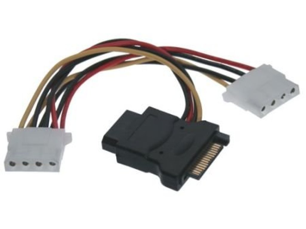 PREMIUMCORD kabel napájecí SATA-3xMolex, M/3xF, 0,16m (kfsa-9)