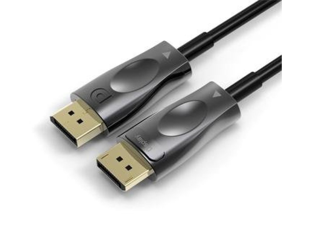 PREMIUMCORD kabel optický DisplayPort-DisplayPort, M/M, propojovací, 10m, černý, v1.4 (kport6-10)