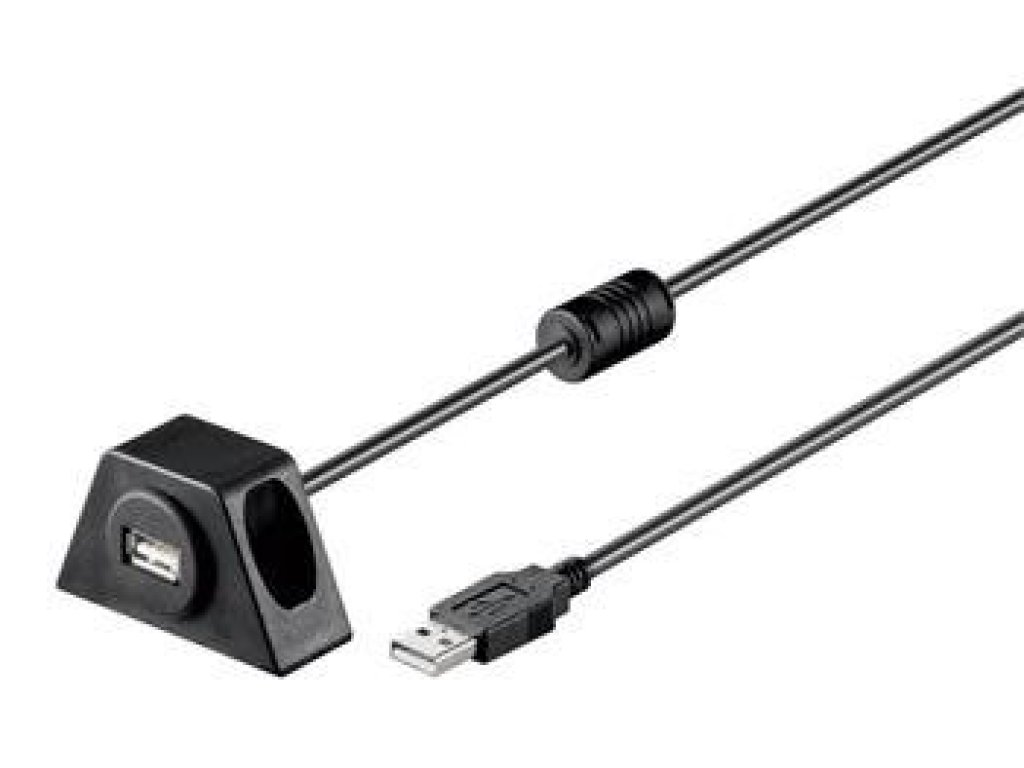 PREMIUMCORD kabel USB 2.0, A-A, M/F, prodlužovací, 1,2m, s konektorem na přišroubování (ku2dock1)