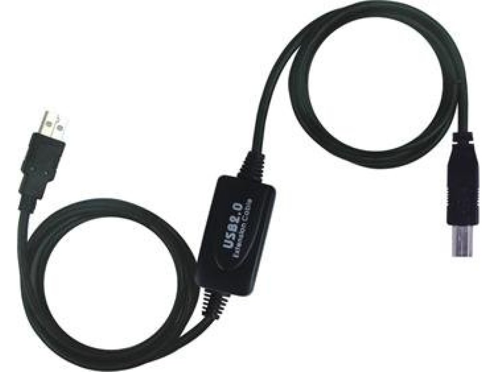 PREMIUMCORD kabel USB 2.0, A-B, M/M, propojovací, 20m, černý, repeater (ku2rep20ab)