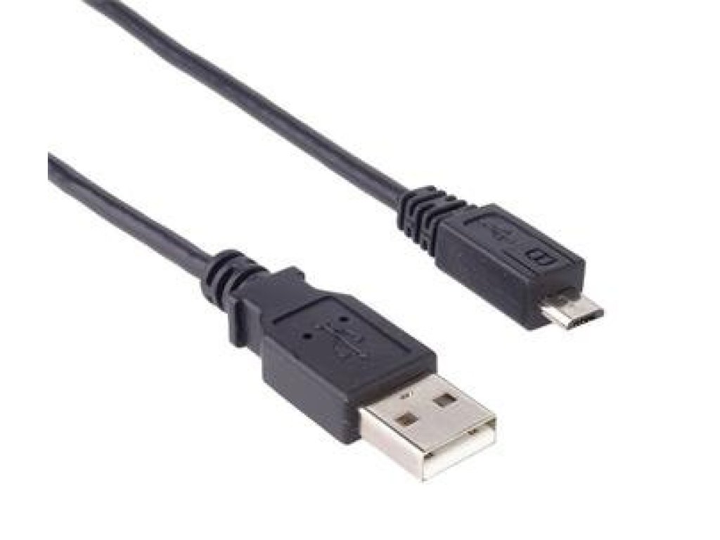 PREMIUMCORD kabel USB 2.0, A-B micro, M/M, propojovací, 0,75m, černý, rychlé nabíjení (ku2m07f)