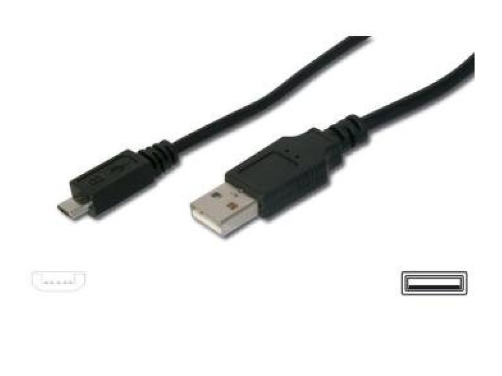 PREMIUMCORD kabel USB 2.0, A-B micro, M/M, propojovací, 3m, černý (KU2M3F)