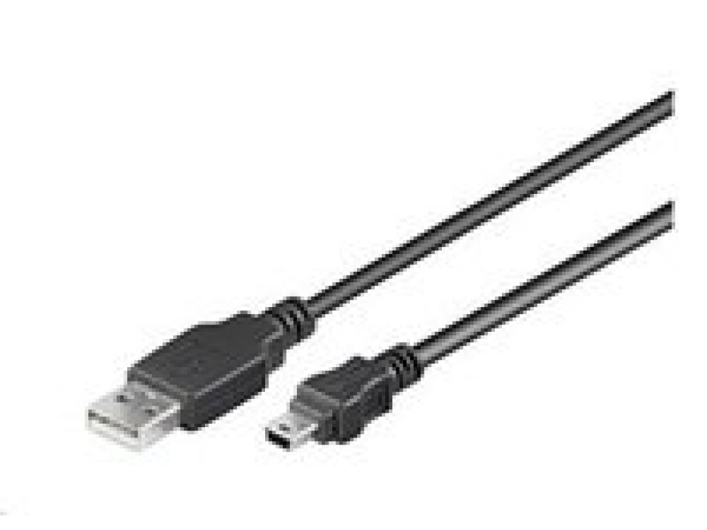 PREMIUMCORD kabel USB 2.0, A-B mini, M/M, propojovací, 5m, černý (ku2m5a)