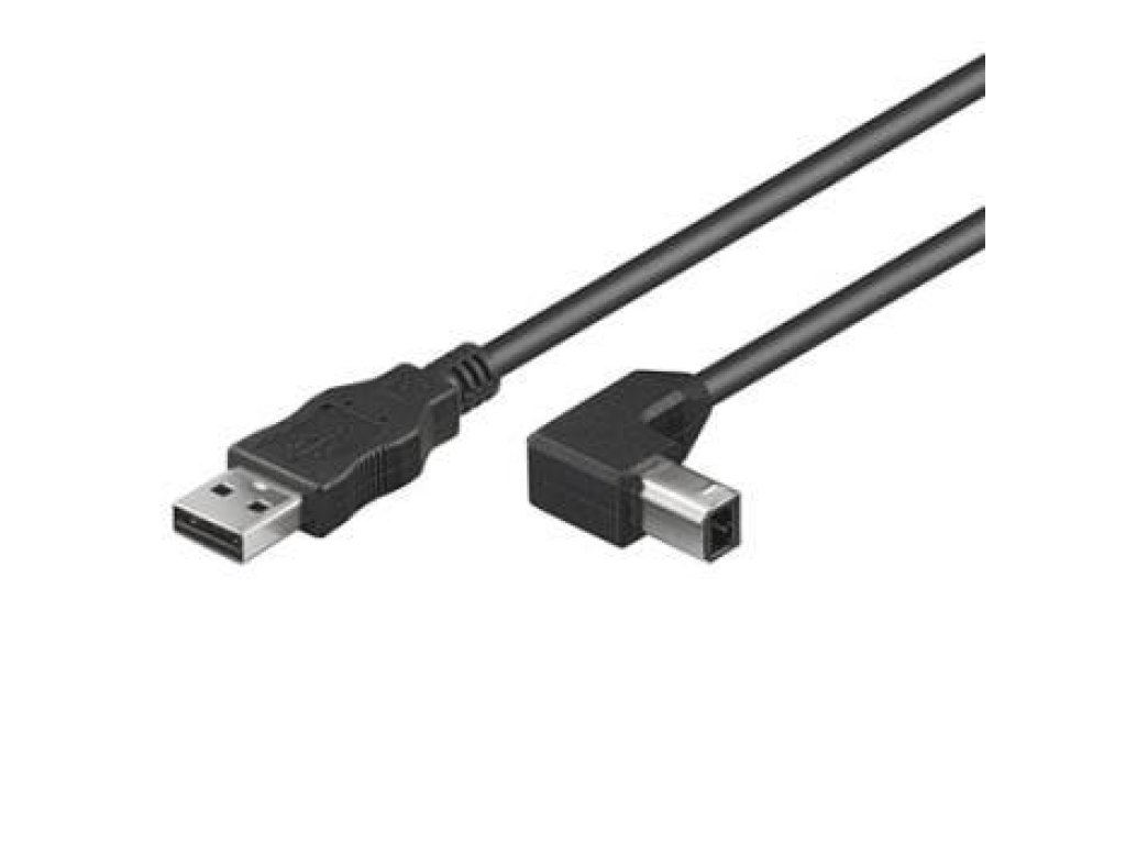PREMIUMCORD kabel USB 2.0, A-B pravoúhlý, M/M, propojovací, 1m, černý (ku2ab1-90)