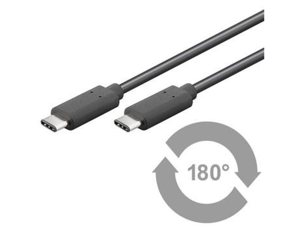 PREMIUMCORD kabel USB 3.1, C-C- M/M, propojovací, 1m, černý (ku31cc1bk)