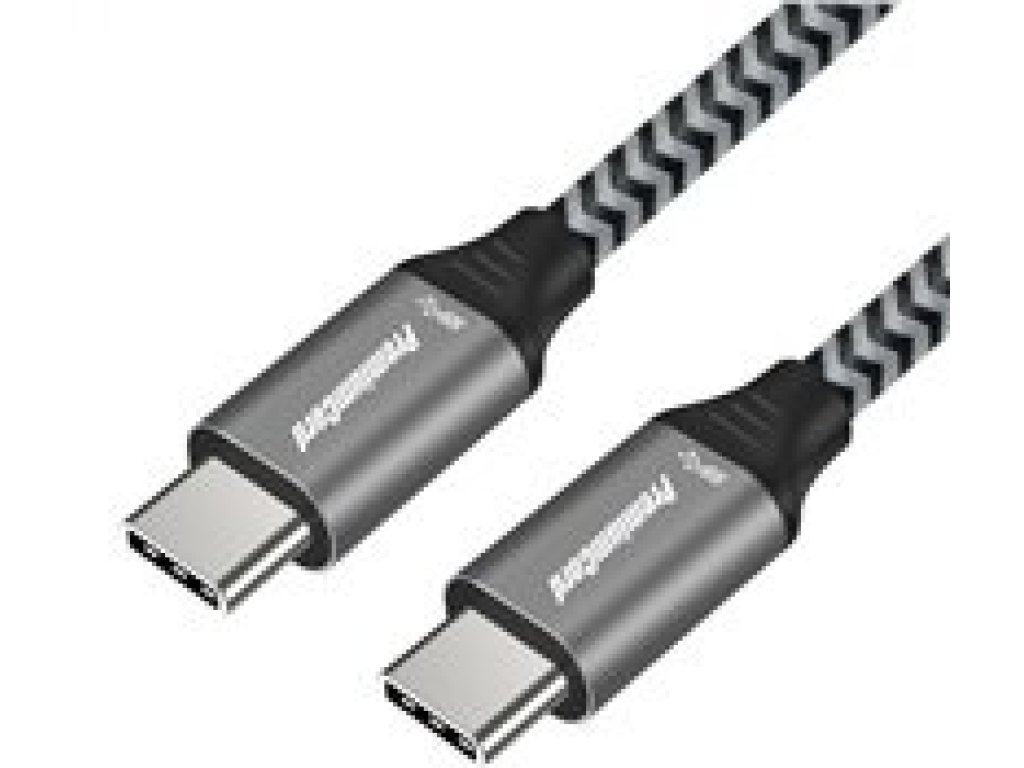 PremiumCord Kabel USB 3.2 Gen 1 USB-C male - USB-C male, bavlněný oplet, 1,5m (ku31ct15)