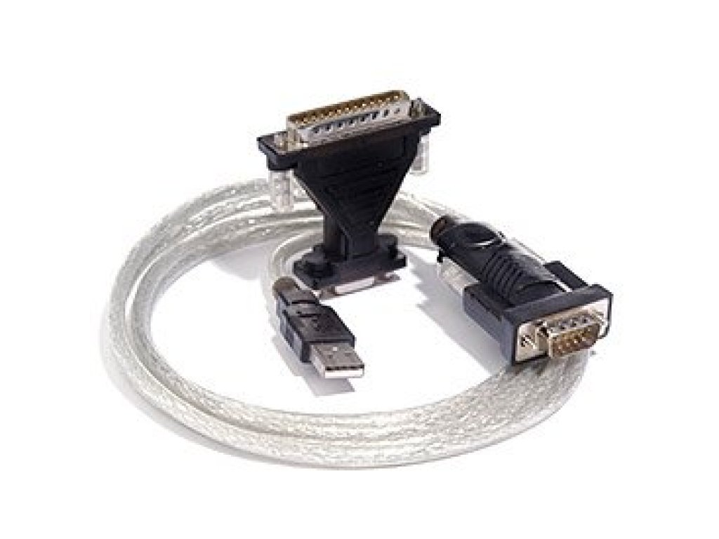 PREMIUMCORD kabel USB A-DB9, M/M, 1,5m, adaptér DB9-DB25 F/M (ku232)