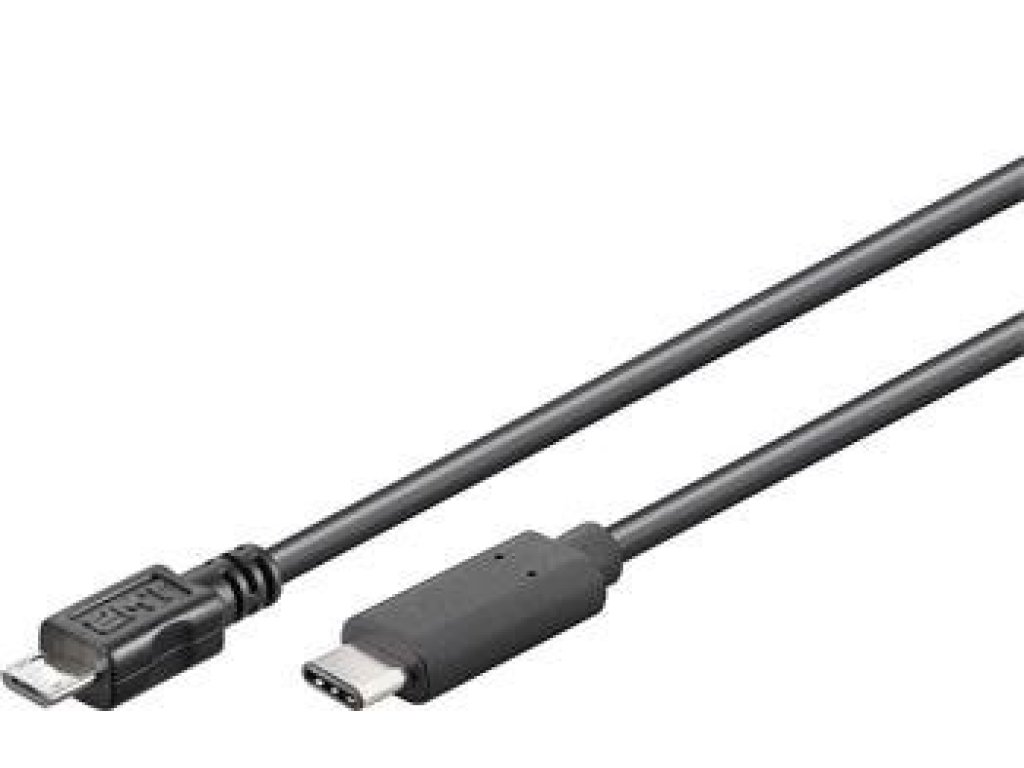 PREMIUMCORD kabel USB, C-B, M/M, propojovací, 0,6m, černý (ku31cb06bk)