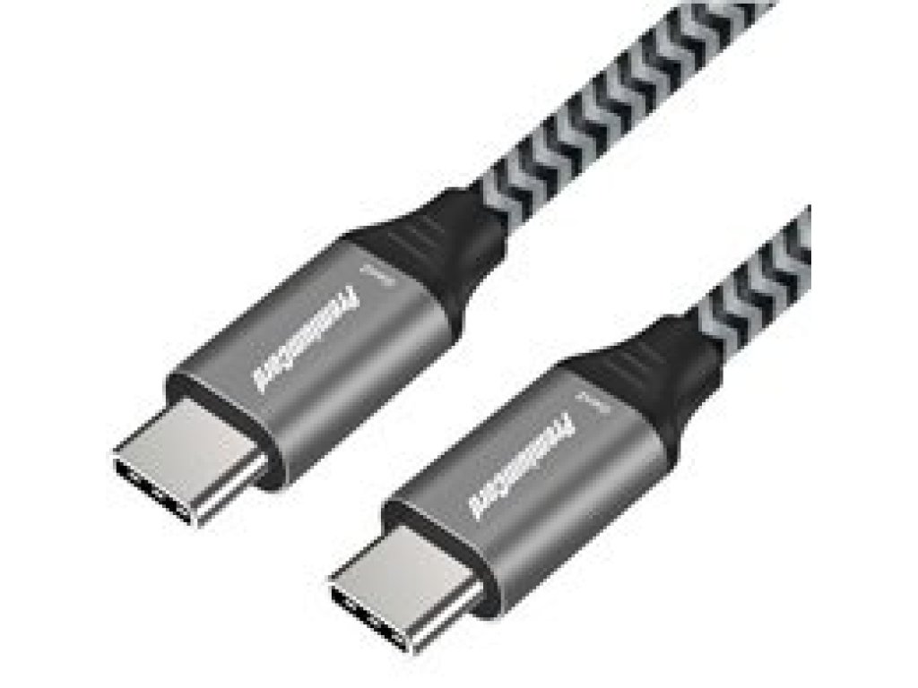 PREMIUMCORD Kabel USB-C (USB 3.2 Gen 2, 3A, 60W, 20Gbit/s) bavlnený oplet, 0,5m (ku31cr05)