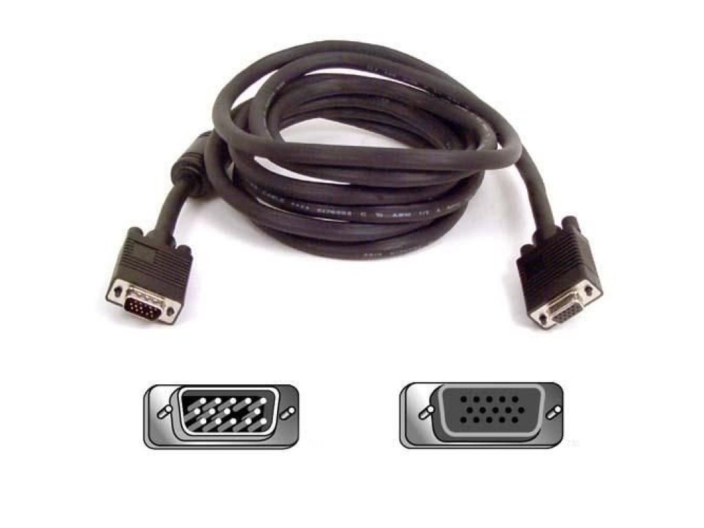 PREMIUMCORD kabel VGA-VGA, M/F, prodlužovací, 2m, černý (kpvc02)