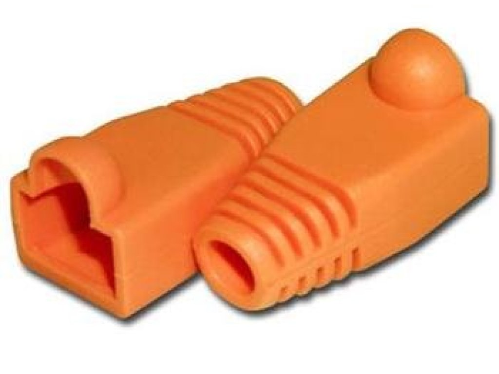 PremiumCord Kryt konektoru RJ45 - oranžová