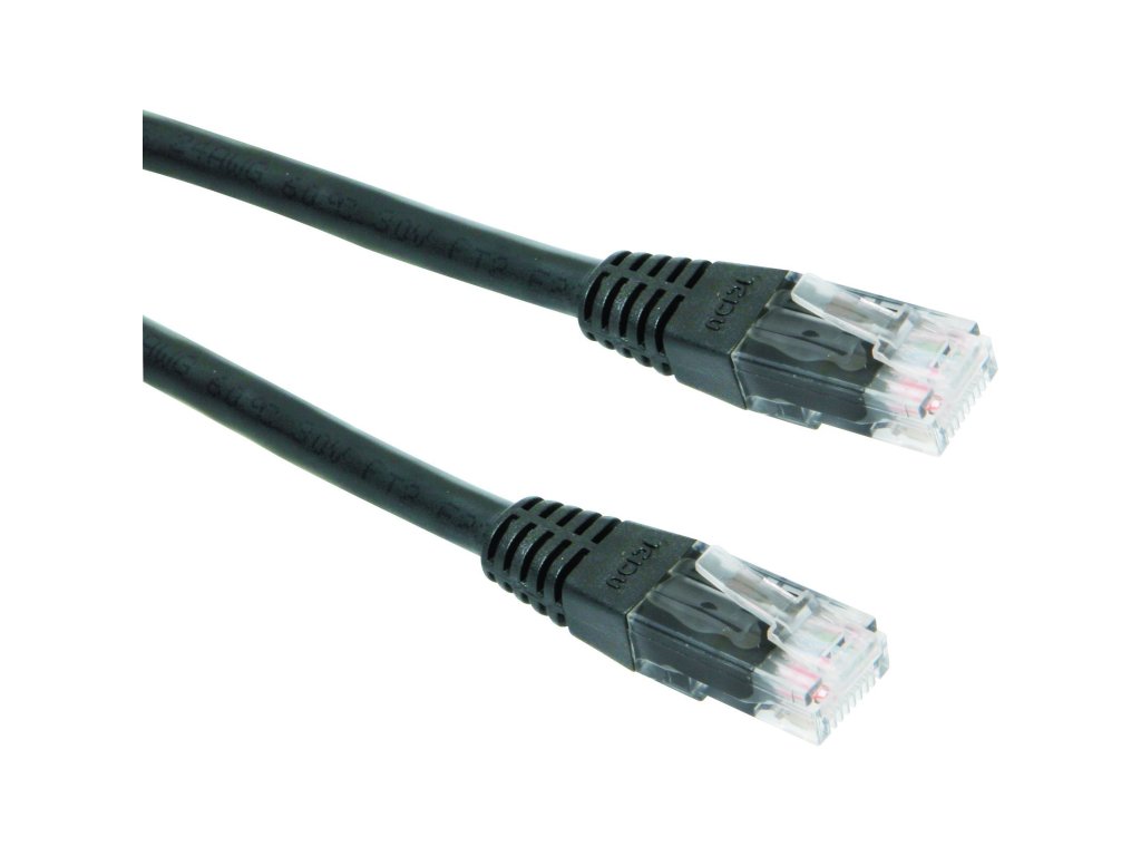 PREMIUMCORD patch kabel UTP, RJ45-RJ45, CAT5e, 0,5m, černý (sputp005C)