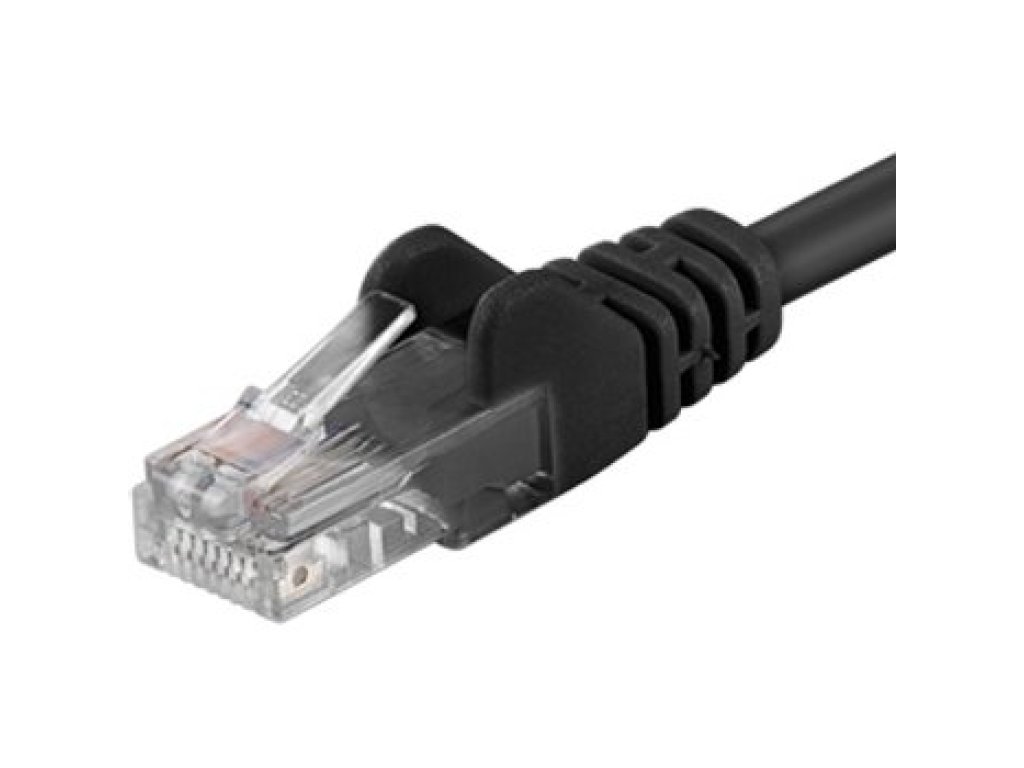 PREMIUMCORD patch kabel UTP, RJ45-RJ45, CAT5e, 1,5m, černý (sputp015C)