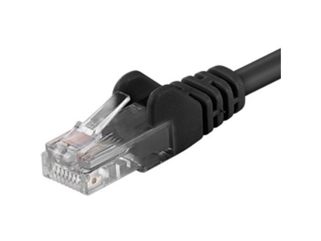 PREMIUMCORD patch kabel UTP, RJ45-RJ45, CAT5e, 1m, černý (sputp01C)
