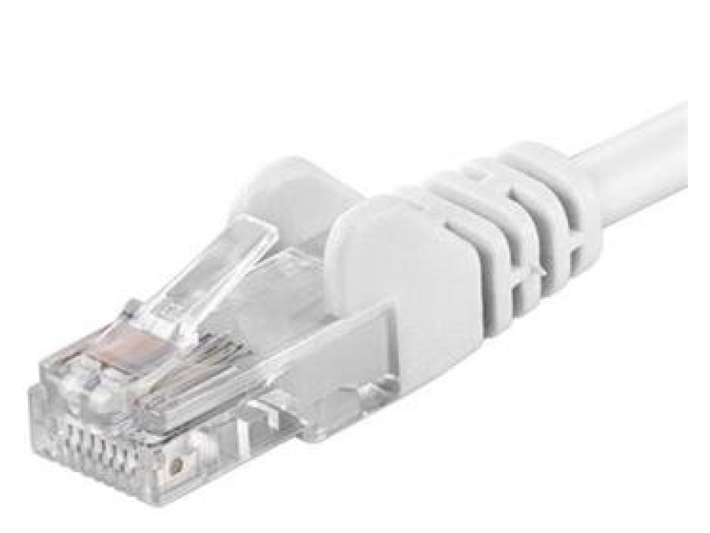 PREMIUMCORD patch kabel UTP, RJ45-RJ45, CAT5e, 2m, bílý (sputp02W)