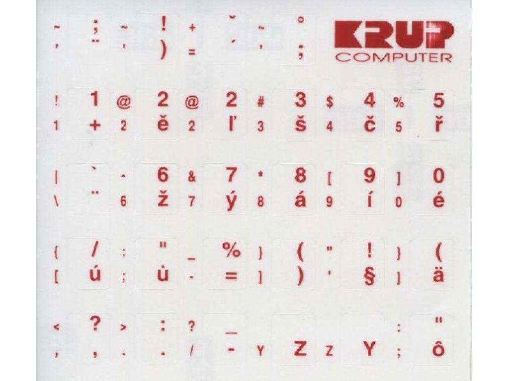 PREMIUMCORD polepky kláves CZ red (pkczr)