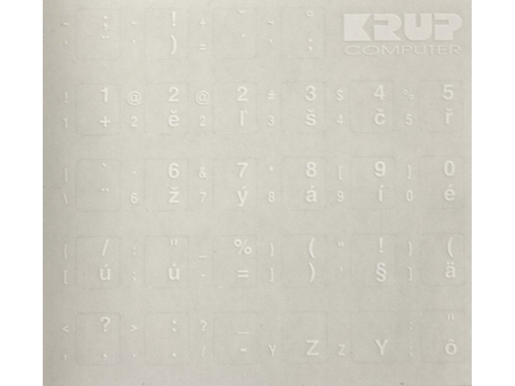 PREMIUMCORD polepky kláves CZ white (pkczb)