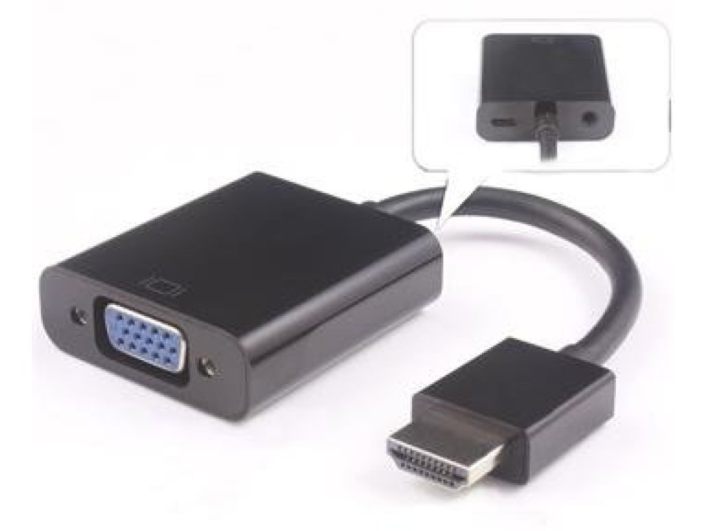 PREMIUMCORD převodník HDMI-VGA+Jack, M/F+F (khcon-19)