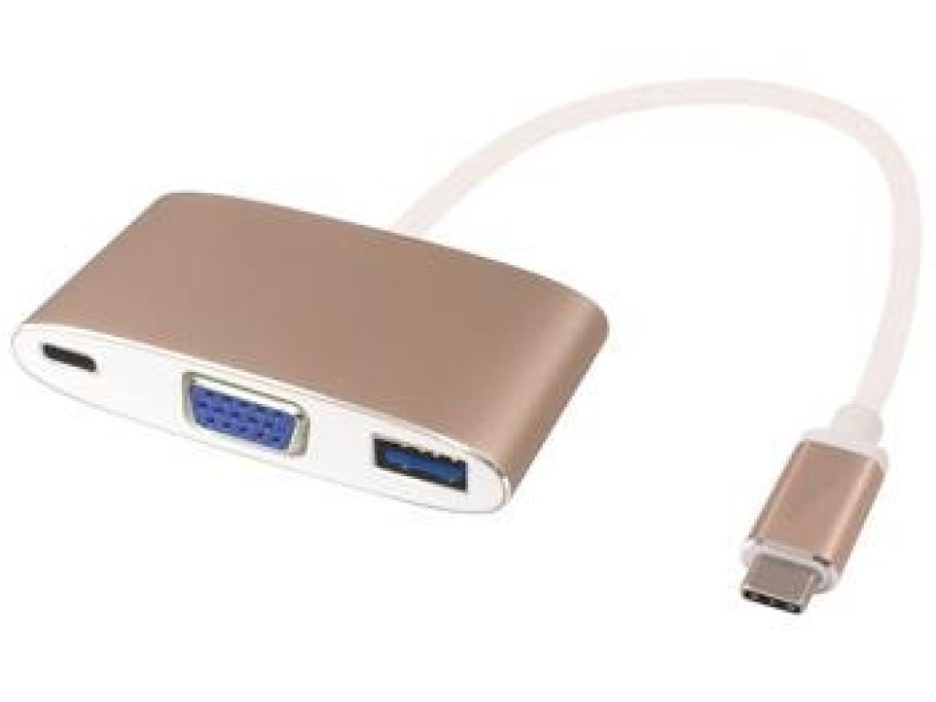 PREMIUMCORD převodník USB 3.1-VGA, C-VGA+A+PD, M/F+F+F (ku31vga02)