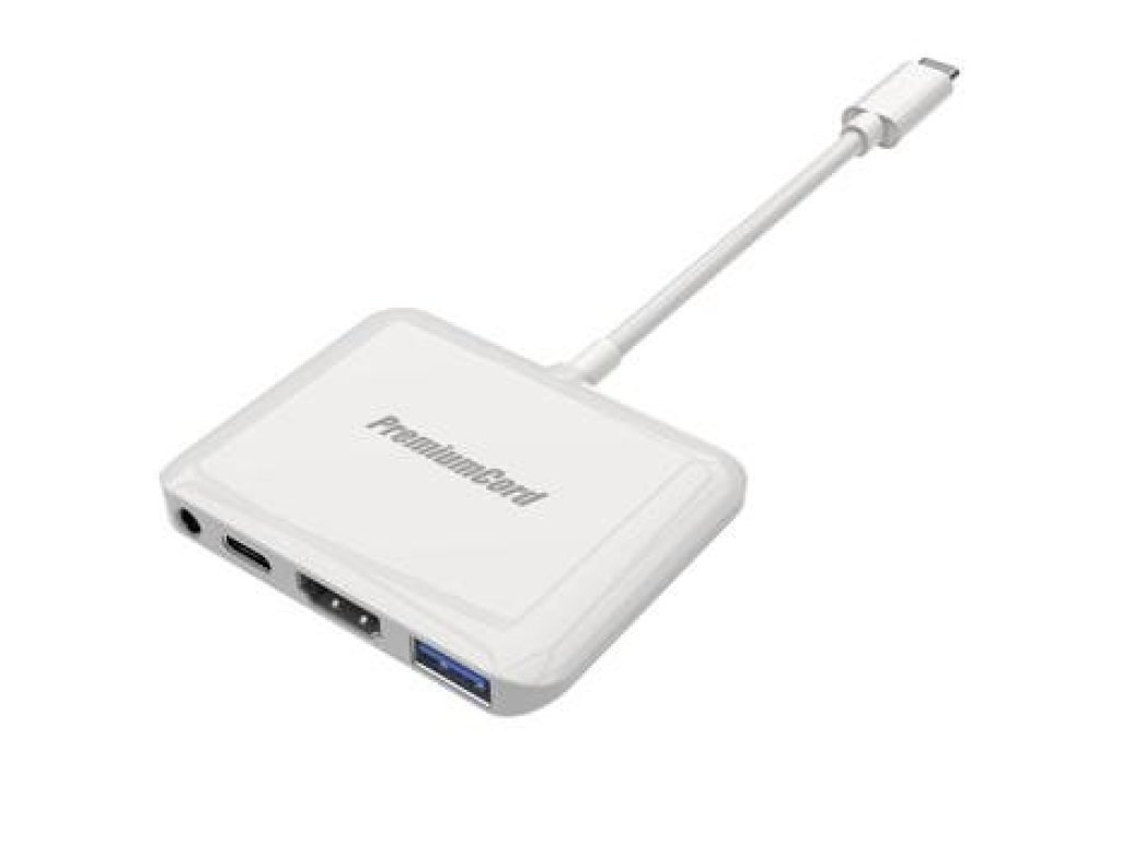 PREMIUMCORD převodník USB-C-HDMI+USB 3.0+Jack 3.5+PD, M/F+F+F+F (ku31hdmi10)