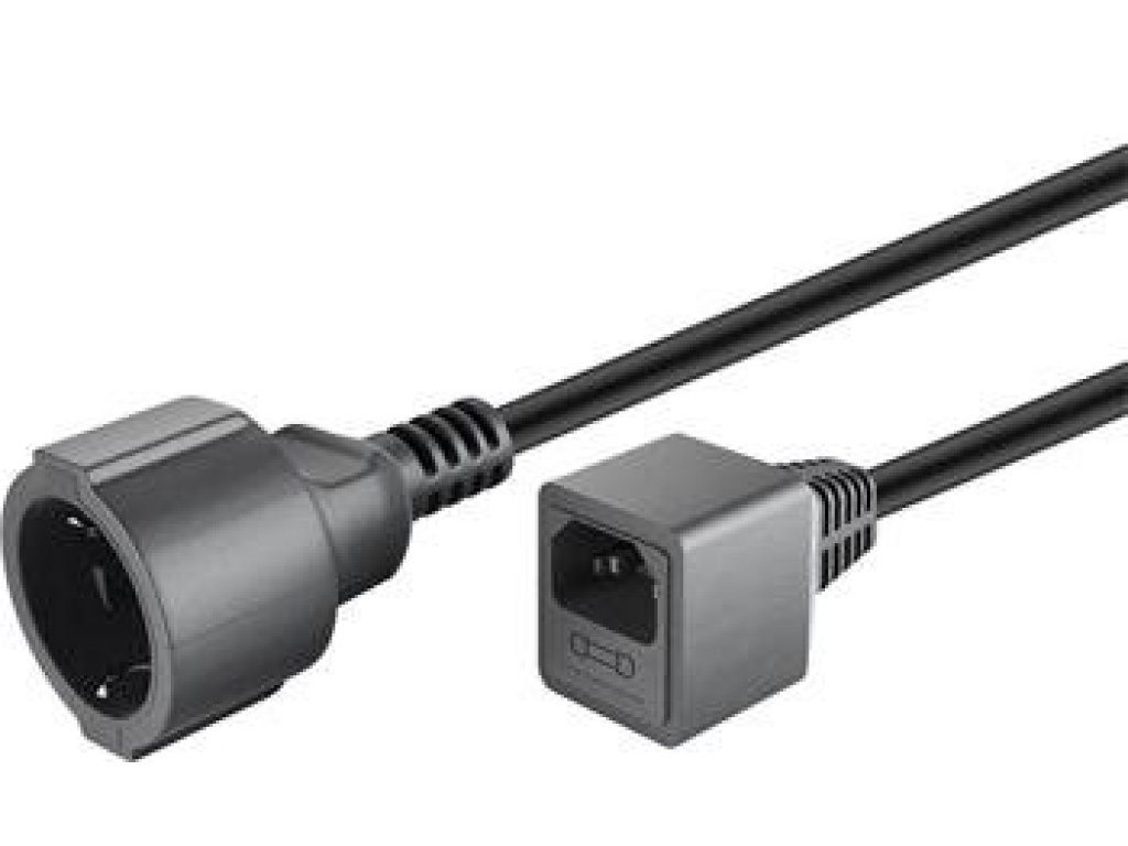 PREMIUMCORD prodlužovací přívod 230V s EURO konektorem C14, 1,5m, černý (ppu1-02)
