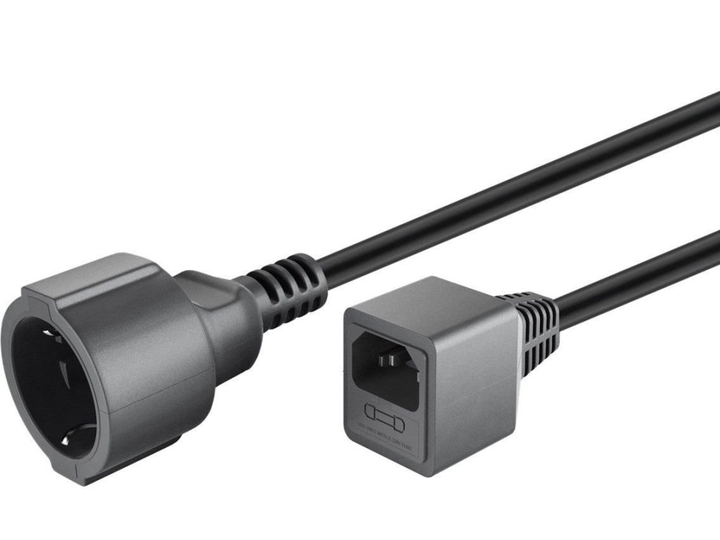 PREMIUMCORD Prodlužovací přívod 230V s EURO konektorem C14 (IEC connection) , 20cm (ppu1-01)