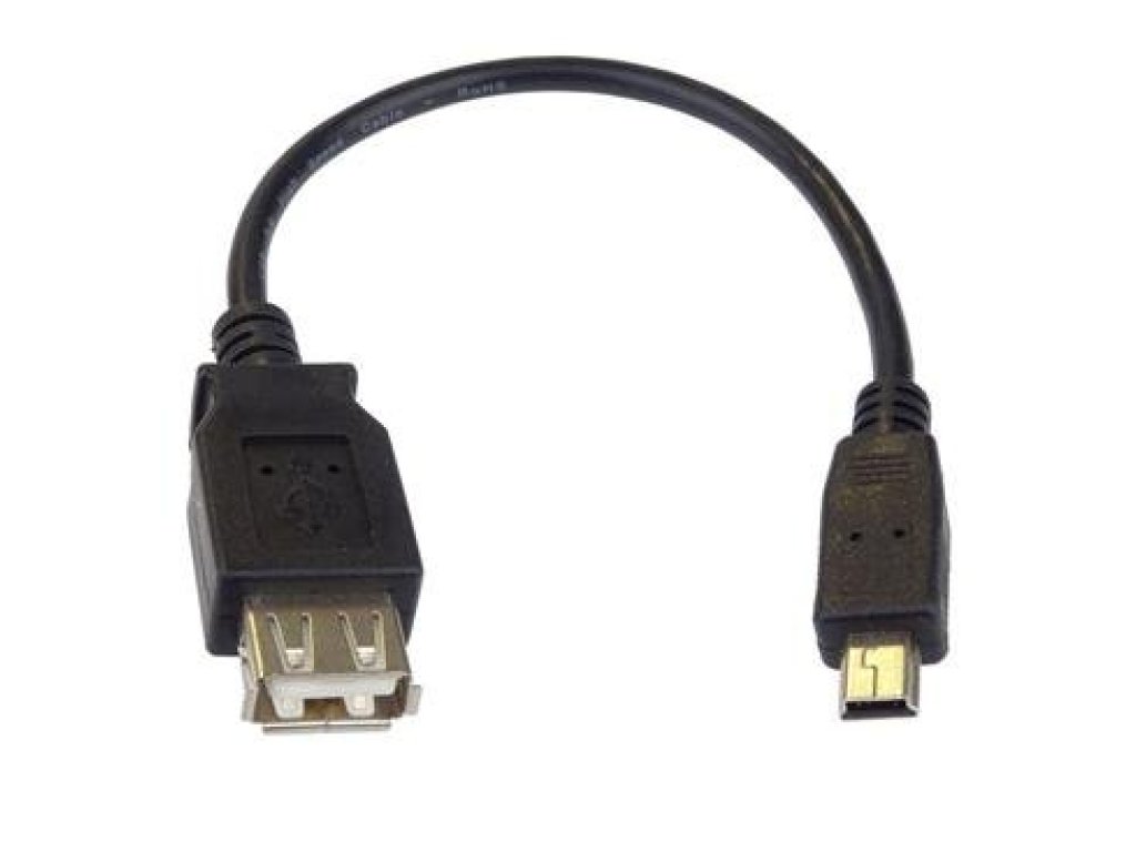 PREMIUMCORD redukce USB, A-B mini, F/M, 0,2m, OTG (kur-16)