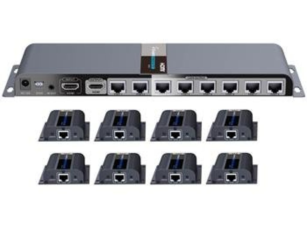 PREMIUMCORD rozbočovač a extender HDMI 1:8 po CAT6 (khsplit8g)