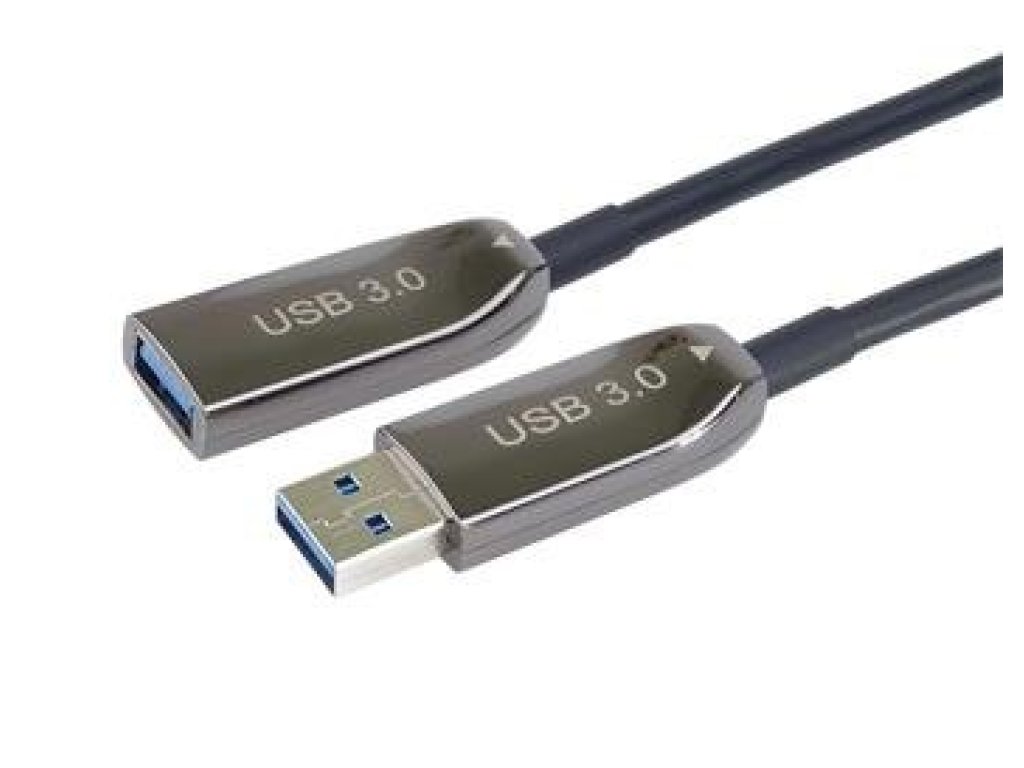PremiumCord USB 3.0 prodlužovací optický AOC kabel A/A - M/F  30m