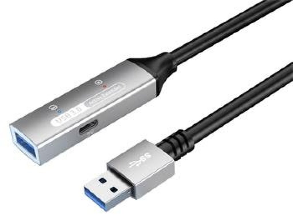 PREMIUMCORD USB 3.2. repeater a prodlužovací kabel Male-Female, 5Gbps Aluminium 10m
