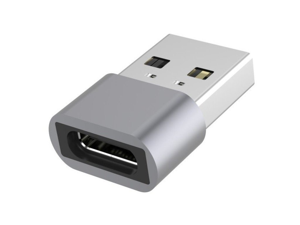 PremiumCord - USB adaptér - USB-C (F) do USB (M) - USB 2.0 - šedá space gray