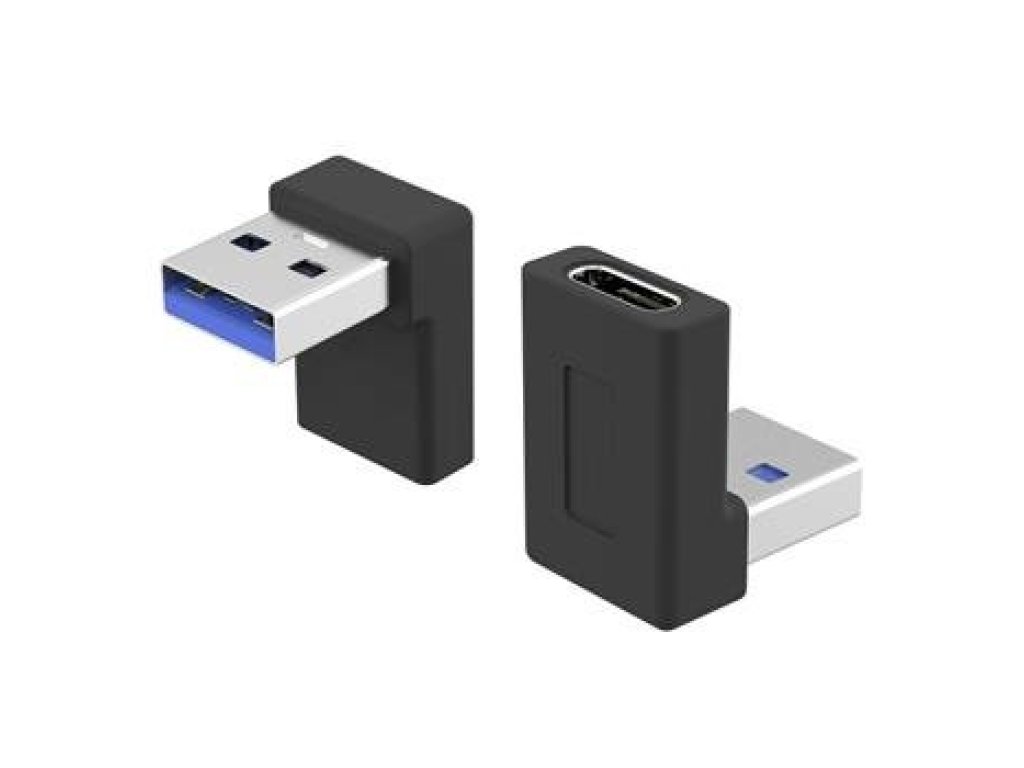 PremiumCord - USB adaptér - USB-C (F) do USB typ A (M) pravoúhlý - USB 3.0 - cerná