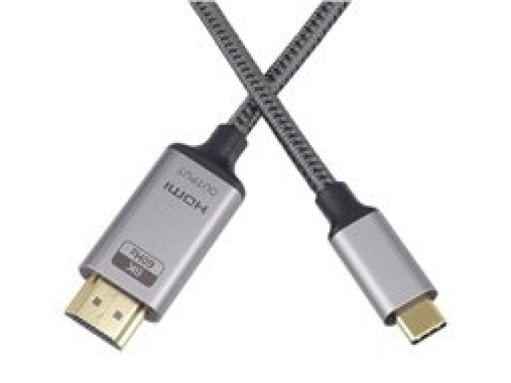 PremiumCord USB-C na HDMI kabel 2m rozlišení obrazu 8K@60Hz,4K@144Hz Aluminium (ku31hdmi22)