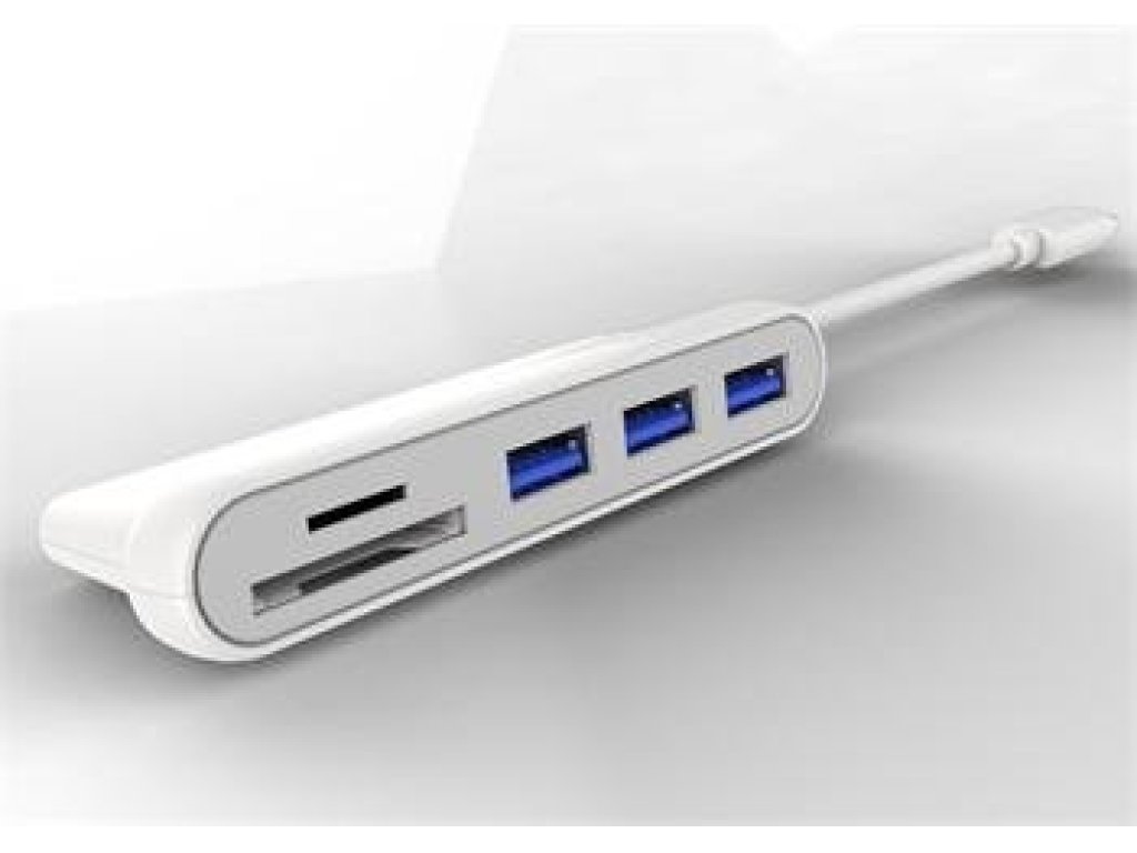 PREMIUMCORD USB hub 5G SuperSpeed, C-3xA, čtečka SD karet (ku31hub06)
