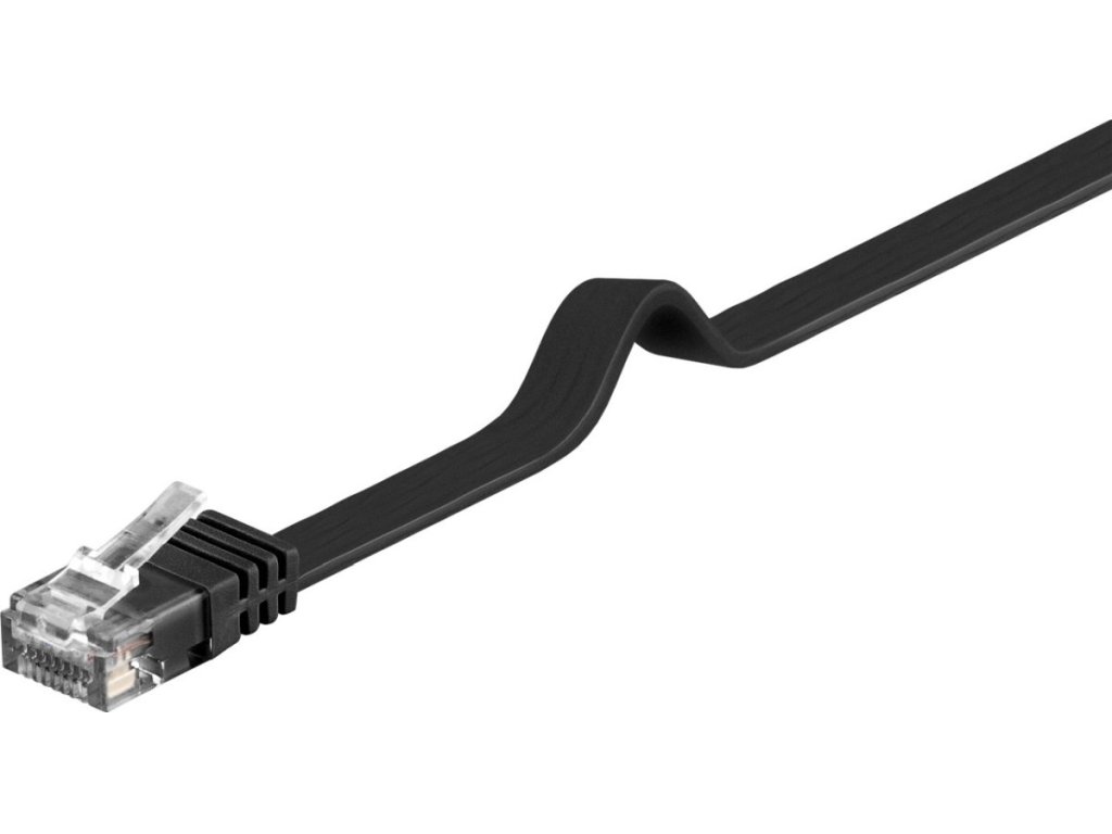 PREMIUMCORD UTP RJ45-RJ45 CAT6 10m černá (sp6uflat100C)