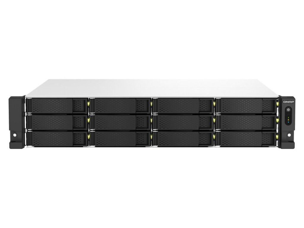 QNAP TS-1264U-RP-8G - 4core 2,9GHz, 8GB RAM, 12x SATA, 2x 2,5GbE, 1x PCIe, 1x HDMI, 4x USB, 2x zdroj (TS-1264U-RP-8G)