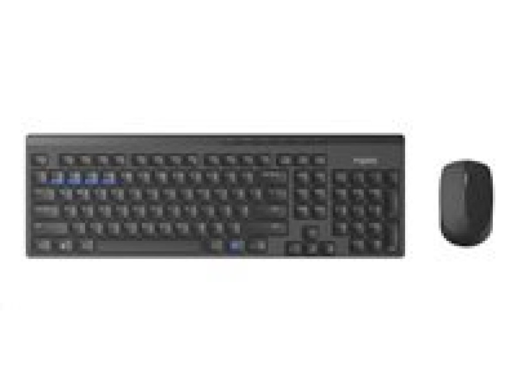 RAPOO 8100M Wireless Multi-Mode Optical Mouse and Keyboard Set Black CZ/SK (6940056182890)