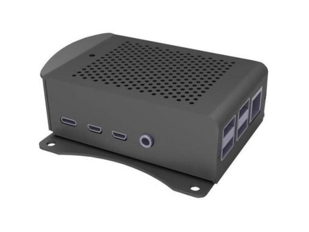 Raspberry case Alu-wall cerná (Joy-it) pro Raspberry Pi 4 B