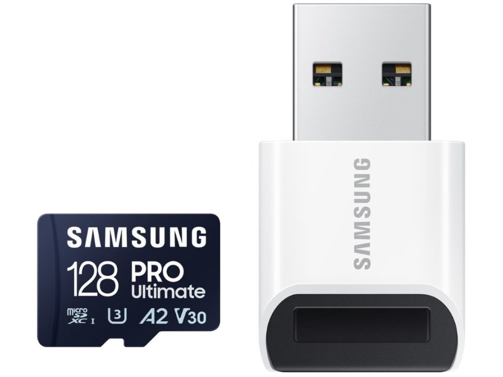 Samsung MicroSDXC 128GB PRO Ultimate + USB adaptér (2023)
