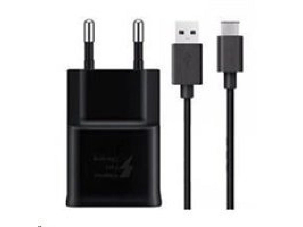 SAMSUNG síťová nabíječka EP-TA200EBE + EP-DG970BBE, USB-C, 15 W, černá (2446314)