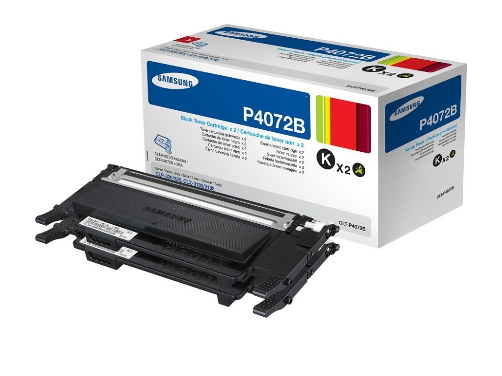 SAMSUNG toner 2x cerný CLT-P4072B pro CLP-320/325,CLX-3185 - TwinPack (2x CLT-K4072S)