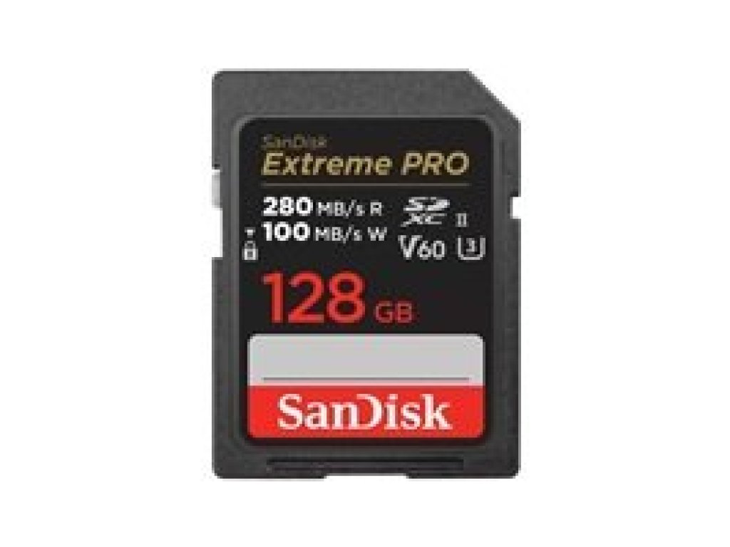 SANDISK Extreme Pro - 128 GB, Video Class V60, UHS-II U3, Class10, SDXC UHS-II (SDSDXEP-128G-GN4IN)