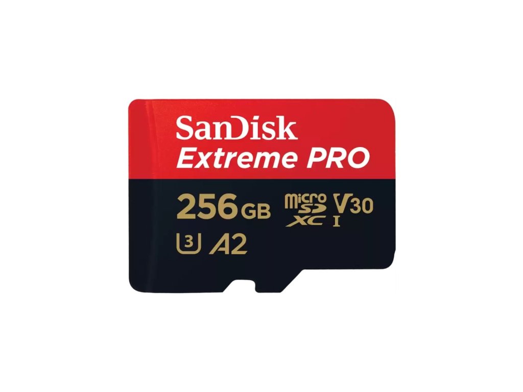 SanDisk Extreme PRO/micro SDXC/256GB/200MBps/UHS-I U3 / Class 10/+ Adaptér (SDSQXCD-256G-GN6MA)
