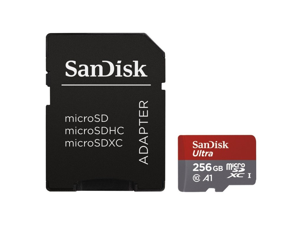 SANDISK Ultra microSDXC 256GB 100MB/s + adaptér (SDSQUAR-256G-GN6MA)