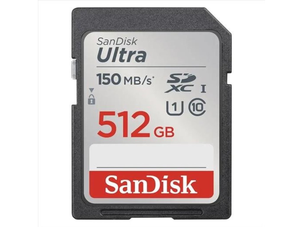 SANDISK Ultra - Paměťová karta flash 512 GB Class 10 SDXC UHS-I (SDSDUNC-512G-GN6IN)