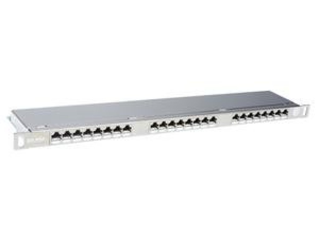 SOLARIX 19'' Patch panel 24xRJ45 CAT6 STP s vyvaz.lištou nerez 0,5U