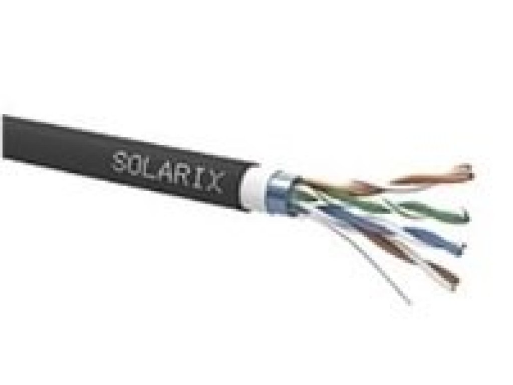 SOLARIX CAT5E FTP PVC+PE Fca dvojitý plášt 305m/cívka (SXKD-5E-FTP-PVC+PE)