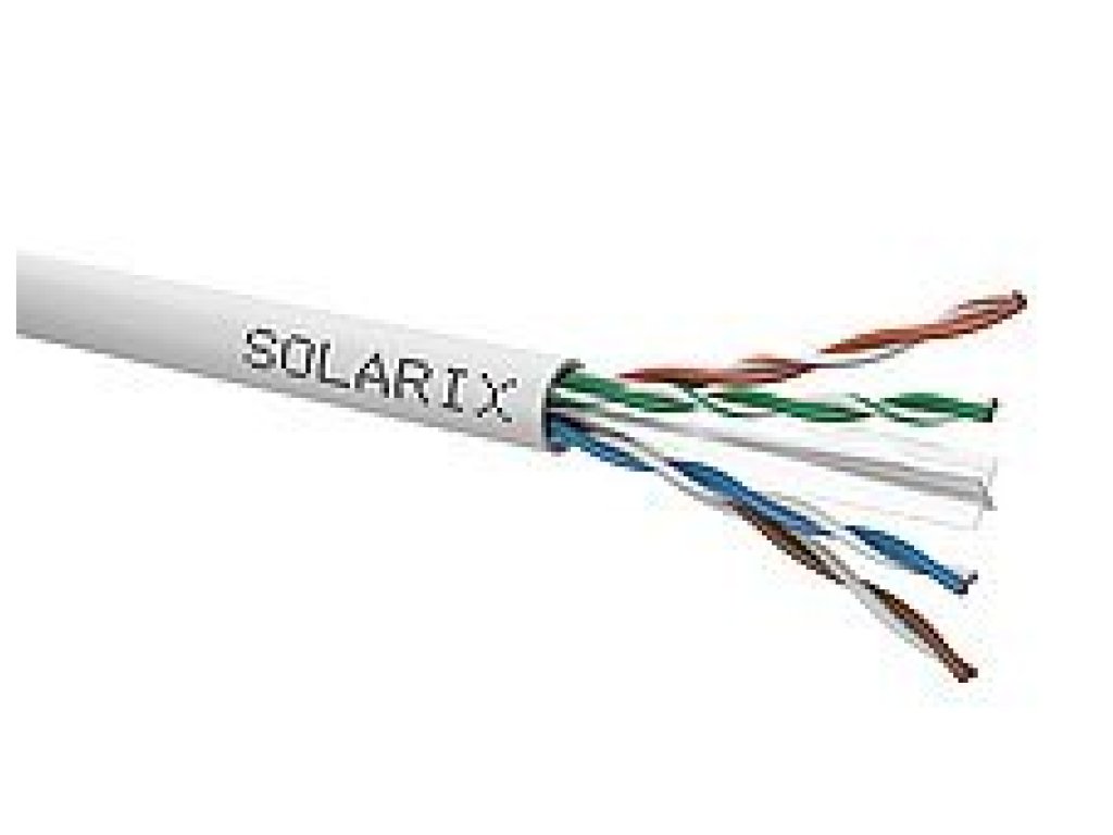 SOLARIX instalacní kabel CAT6 UTP PVC Eca 500m/cívka SXKD-6-UTP-PVC
