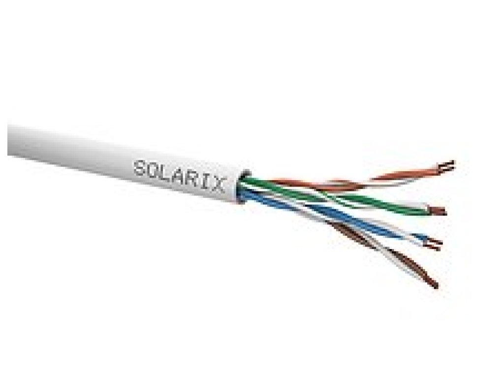 SOLARIX kabel CAT5E UTP PVC šedý, lanko/licna, metráž (SXKL-5E-UTP-PVC-GY)