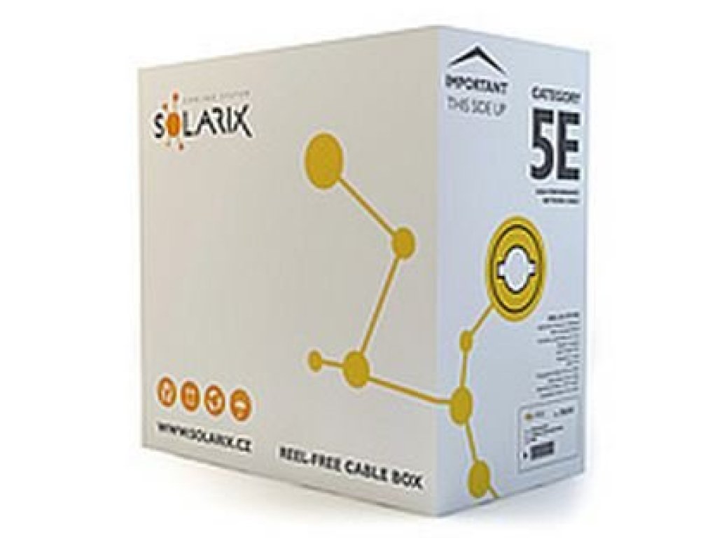 SOLARIX kabel licna CAT5E UTP PVC šedý 305m/box (SXKL-5E-UTP-PVC-GY)